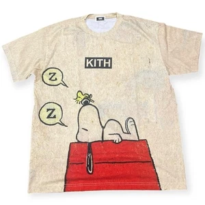 Camiseta Kith for Peanuts Sleeping Doghouse Comic Vintage Para Hombre Talla Grande - Imagen 1 de 2