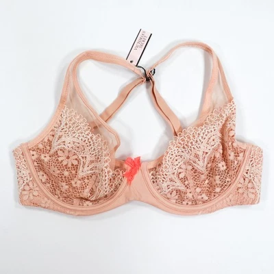 Nuevo Sujetador Victoria's Secret Talla 34D Body de Victoria Sin Forro Demi Encaje Transparente Nuevo con Etiquetas Foto 1 de 4