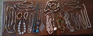 vintage costume jewelry lot wearable Some Glass - Picture 1 of 17