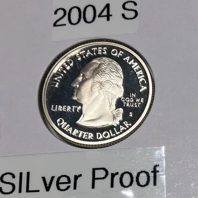 2004 - 5 State Quarters all Silver Proof - Image 1 of 4