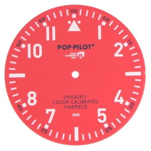 Dial for Miyota 2035 - POP-PILOT, "Team Hamburg", red, 37 mm - Picture 1 of 1