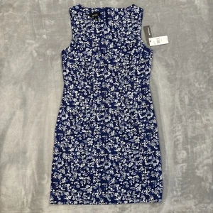 Alyx Dresses 0306J20 Women’s Blue White Floral Sheath Midi Dress Sz 6–18 NWT - Picture 1 of 7