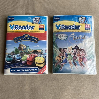 VTech V.Reader Interactive Reading System (x2 Set NEW) Chuggington & TinkerBell - Image 1 of 4