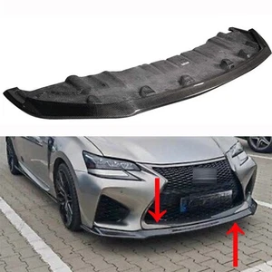 Real Carbon Fiber Front Spoiler Bumper Lip Splitter for Lexus GS F 2016-2020 - Picture 1 of 7