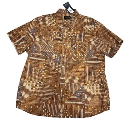 Pendleton Brown Shirt Men's Size XXL Laramie Aztec South Western Pearl Snap New - Image 1 of 4