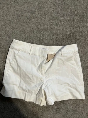 WOMENS Size 2 LOFT THE WASHED TWILL SHORTS White COLOR - Image 1 of 3