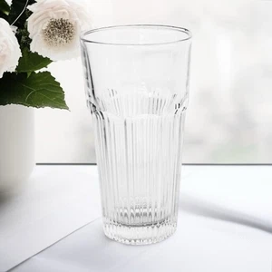 Vintage Libbey DuraTuff Clear Ribbed Panels Heavy 16 OZ Glass Cooler - Picture 1 of 7