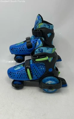 Roller Derby Kids Boys Blue Black Green Quad Adjustable Roller Skates Size 11-2 - Image 1 of 4