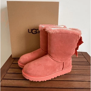 UGG Bailey Bow Satin Boots Clay Pot US Women Size 8/UK 6/EU 39 - Picture 1 of 12