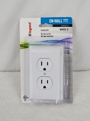 Wiremold Legrand NMW2-D 白色 墙面 PVC 插座套件 全新 — 第 1/4 张图片