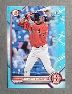 2022 Bowman Prospects Ceddanne Rafaela Sky Blue /499 - Picture 1 of 2