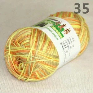 50g 1Ball Super Worsted Natural Bamboo Cotton Knitting Yarn Lemon Orange Sage - Picture 1 of 24