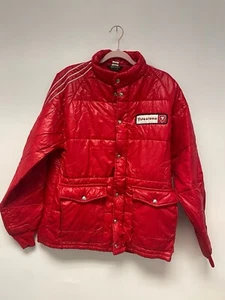 Vtg 1970’s Swingster Firestone Nylon Racing Puffer Quilted Jacket Made In USA L - Picture 1 of 6