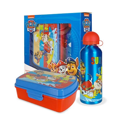 Set Mittagessen 2 Stück Paw Patrol Offiziell Wasserflasche 500ml Und Lunch-Box - Bild 1 von 4
