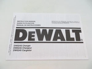 DeWALT Tool Instruction Manual Charger Model DW0245 #3458  - Picture 1 of 3