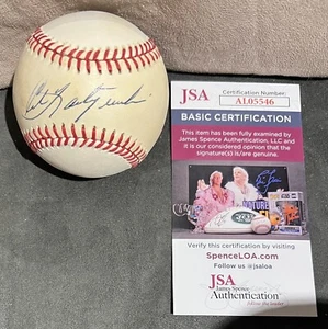 Carl Yastrzemski Signed Baseball JSA Cert Boston Red Sox HOF - Picture 1 of 2