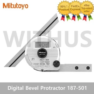 Mitutoyo 187-501 Digital Bevel Protractor Removable blade -360~±360˚ 150mm - Picture 1 of 3