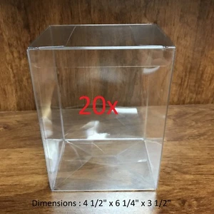 20 x custodia protettiva regolare in plastica Funko Pop trasparente resistente 0,5 mm spessore - Foto 1 di 8