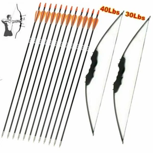 51 inch Takedown Recurve Bow Hunting & 12PCS Arrows Set Archery Right Hand Bow - Picture 1 of 15