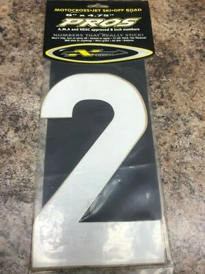 *N-Style 8" White #2 - Pros Numbers, #54-2012 (3 Pack), NEW* - Image 1 of 2