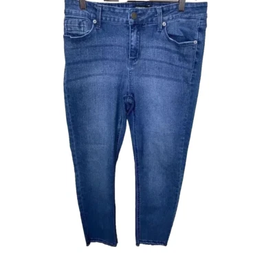 Pantalones de mezclilla ajustados para mujer Kenneth Cole talla 8 azul lavado oscuro elástico 2056 Foto 1 de 4