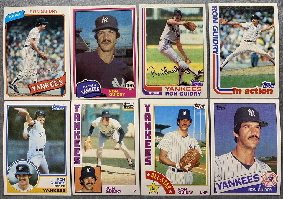 ! ¡OFERTA! 1980-1985 Topps Ron 'Gator' Guidry 8 tarjetas * Yankees * '78 Cy Young Foto 1 de 1