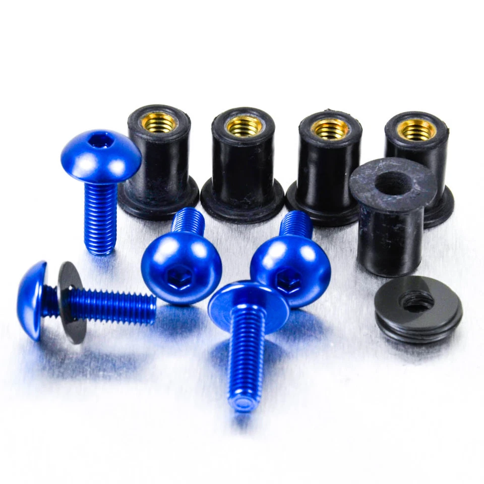 PRO-BOLT Kit Visserie Bulle en ALuminium 5 Vis Bleu