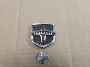 Dodge OEM Chrome Black 2" Horn Pad Button Steering Wheel Emblem Badge Logo Name - Bild 1 von 6