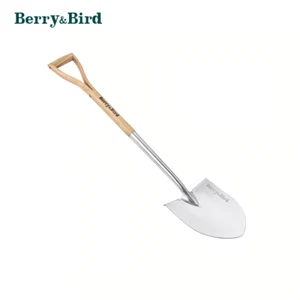 Berry&Bird 43''Round Spade Heavy Duty Shovel with Wooden D Handle Digging Shovel - Picture 1 of 11