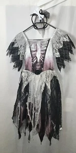 Girls Halloween Fancy Dress Ghost Bride Bat Princess Queen Zombie 9-10 Years - Picture 1 of 14