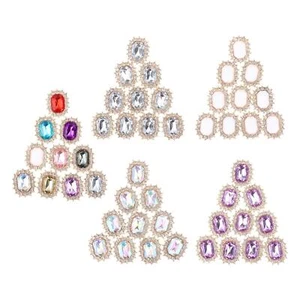 10x Alloy Rhinestone Buttons Decorative Women Girls for Bags Jewelry Brooch - Picture 1 of 43