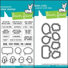 Lawn Fawn "DAD JOKES" Clear Stamps Set and Matching Dies Bundle 2022