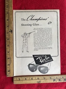 Vintage 1947 Print Ad Ray Ban Bausch & Lomb Shooting Glasses Ad - Bild 1 von 1
