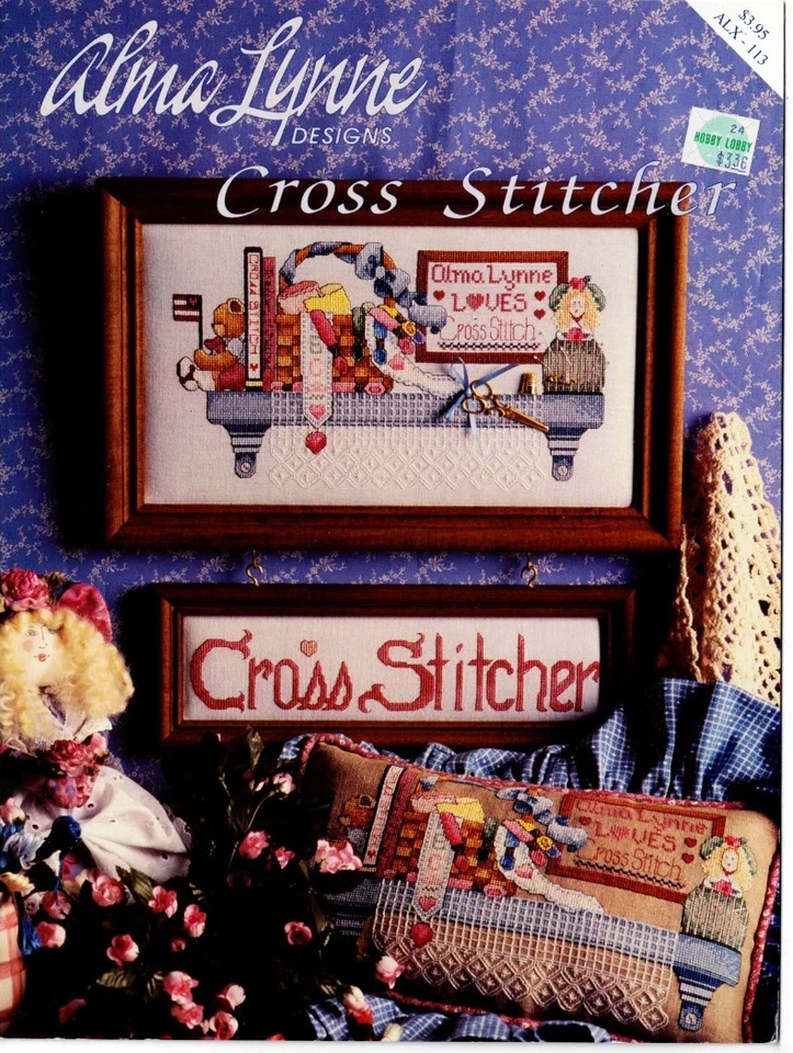 Cross Stitcher Design Alma Lynne Cross Stitch Pattern Leaflet 1993 Vintage - Image 1 of 1