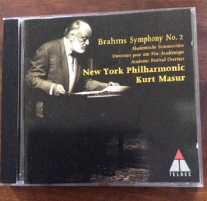 Brahms Symphonie Nr. 2 mit A.F. Ouvertüre (CD TELDEC 1995) Masur NYP wie neu RAR - Bild 1 von 5