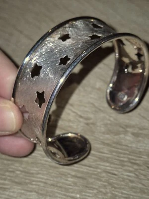 QVC Milor Italy 925 Stars Wide Bangle Bracelet - Image 1 of 4