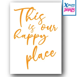 Our Happy Place Typography Poster Print Home Love Family Quote Gift A4 A3 SIZES - Imagen 1 de 9