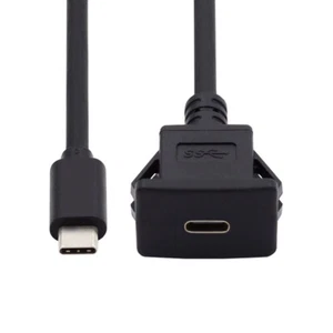USB-C Type-C USB 3.1 10Gbps Flush Car Latch Mount Waterproof Dustproof Cable - Picture 1 of 9