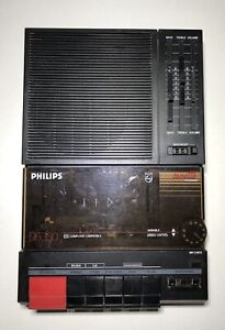 Vintage Magnétophone PHILIPS D6350  lecteur tape cassette vitesse variable 