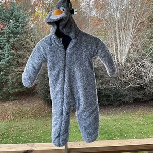Koala Baby 18-24 Months Hoodie One Pc Coverall Full Zip Blue Penguin Plush Pram - Picture 1 of 11