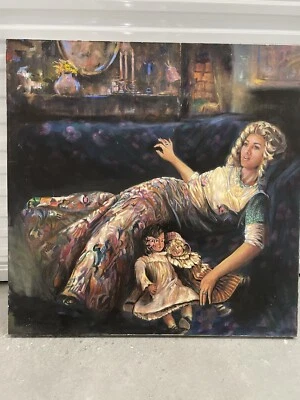 “ Dolls “ Magnificent Oil Canvas Painting By Robert Stephen Simon 26”x36” - Image 1 of 4