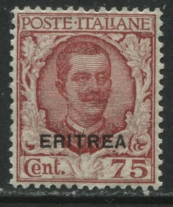 Eritrea overprinted on Italy 1928 75 centesimi rose mint o.g. hinged - Picture 1 of 1