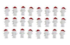 24 Engel mit roter Nikolausmütze 4 cm hoch Figuren Weiß Engelfigur Weihnachten
