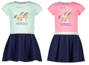 Salt and Pepper 43131848 Kleid Sommerkleid kurzarm Pferd Horses Pferde grün pink - Bild 1 von 7