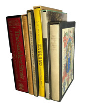 lot of 6 vintage Hardcover books w/slipcases Folio Heritage World Publishing HC