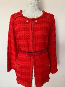 luisa spagnoli red cardigan blazer extra large UK 16 EUR 42 - Picture 1 of 9