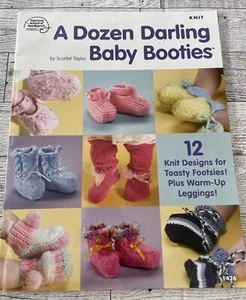KNIT A Dozen Darling Baby Booties Knit Patterns w730 - Picture 1 of 8
