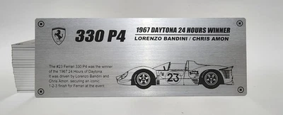 1/8 Ferrari 330 P4 #23 Metal Name Plate Plaque for Deagostini Centauria etc - Image 1 of 2