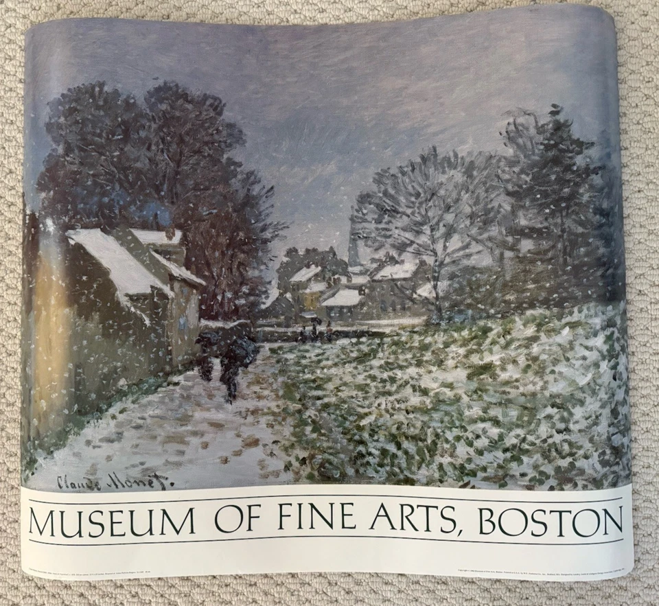 PÓSTER CLAUDE MONET NIEVE EN EL MUSEO DE BELLAS ARTES ARGENTEUIL BOSTON 1984 Foto 1 de 4