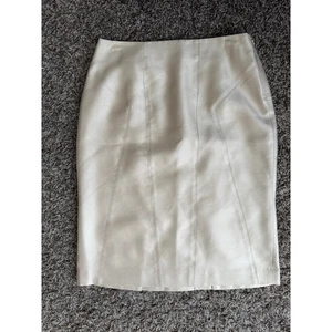 Lillie Rubin 100% Seide Bleistiftrock Größe 2 Creme Ruhe Luxus Karriere - Bild 1 von 6
